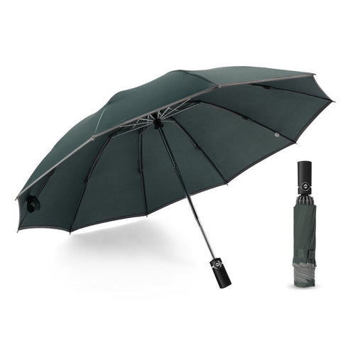 Inverted Umbrella Travel Portable Windproof Folding Umbrella,10Ribs Auto  Close Umbrella,Reflective Stripes For Night Safety - ROUTINE FASHION